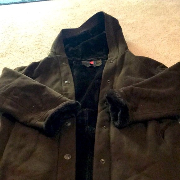 Women’s Brown Suede like coat size L - Picture 1 of 7